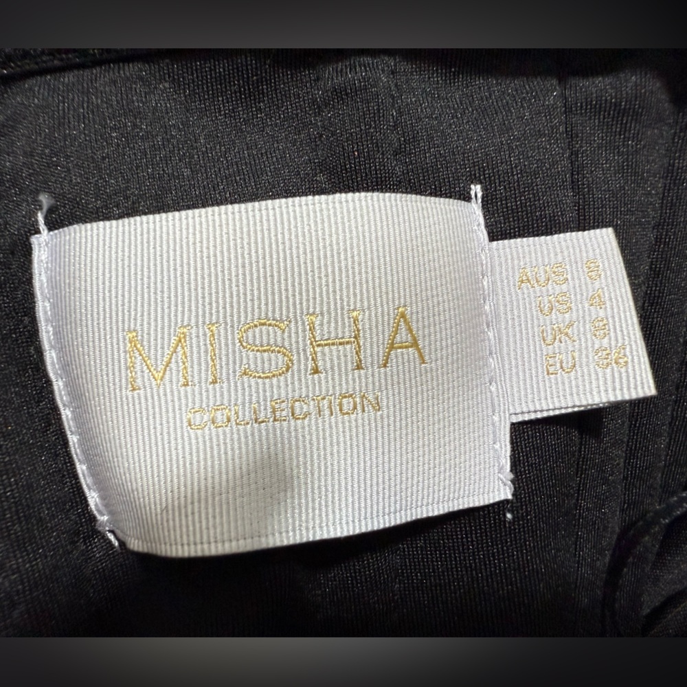 MISHA Collection Cleo Black Lace Off-Shoulder Midi Dress Size‎ US 2 - Picture 8 of 9